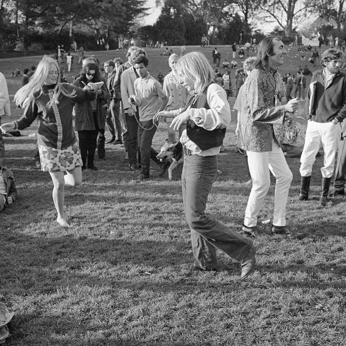 real hippies from the 60s dancing