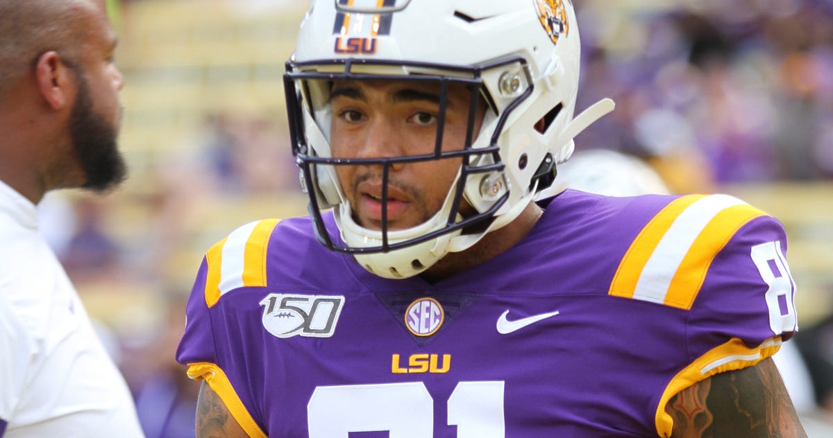 LSU's Thaddeus Moss, son of Randy Moss, is living up to his dad's name