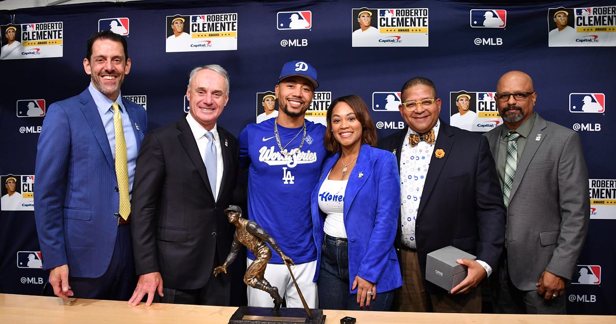 Mookie Betts wins one of baseball’s highest honors — the 2025 Roberto Clemente Award