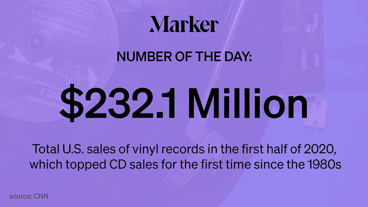 Vinyl records outsold CDs for the first time since the '80s