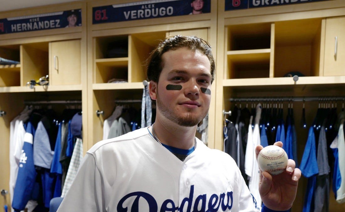 In the midst of struggle, a special moment for one Dodger player