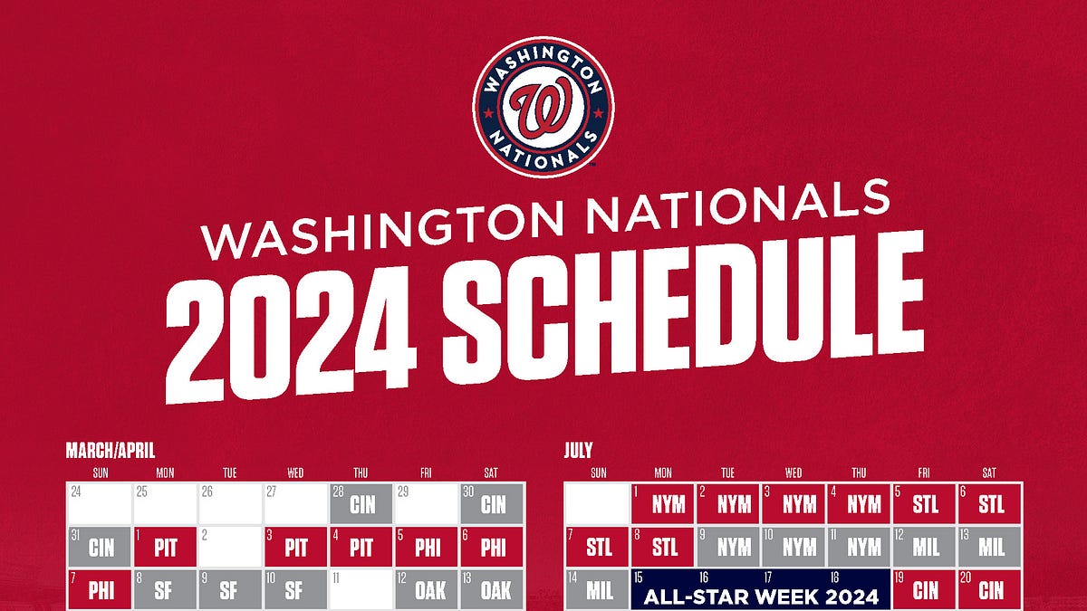 washington nationals schedule