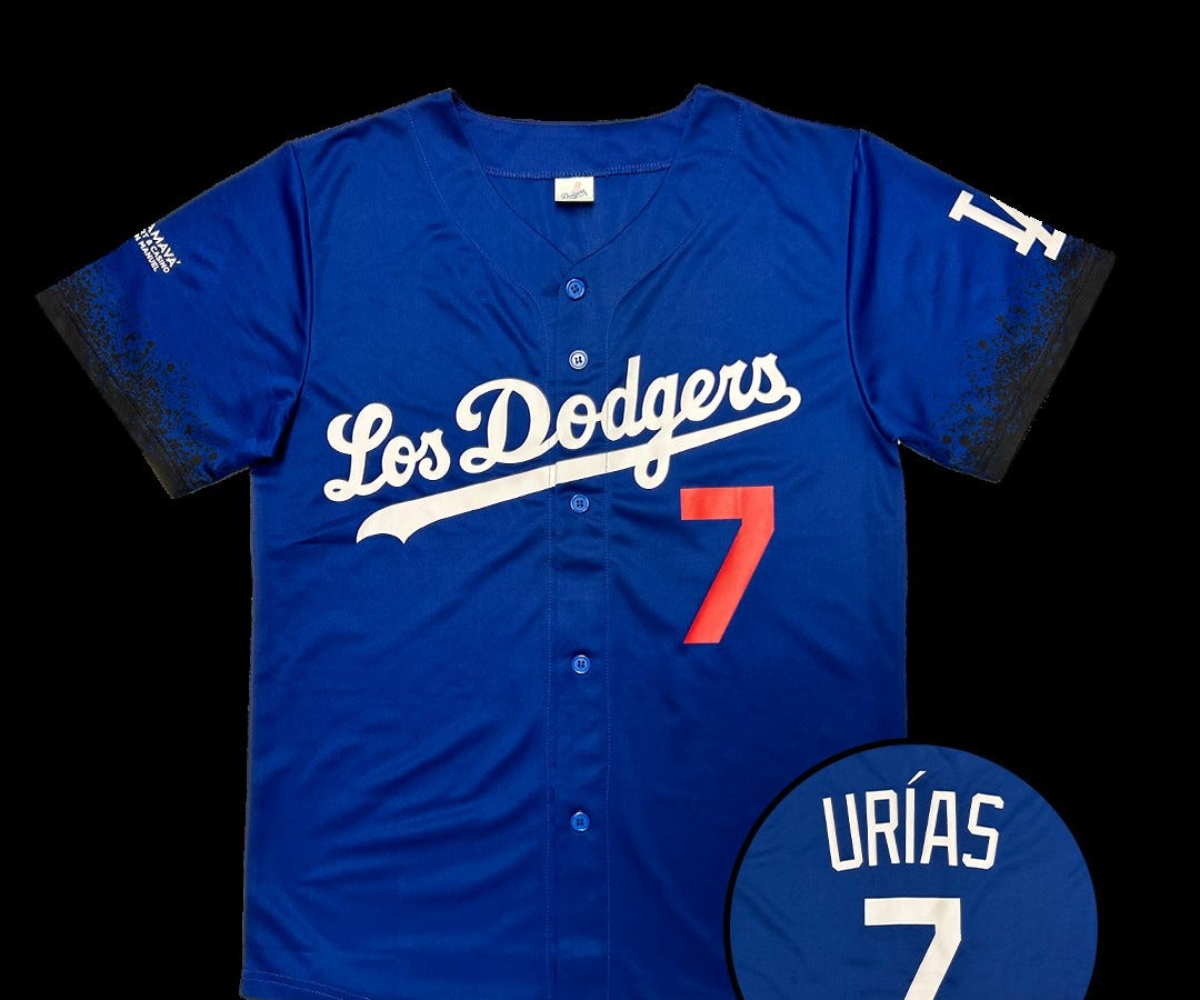 half dodgers half giants jersey