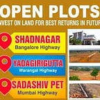 DTCP&Rera approved Open plots in Shadnagar,