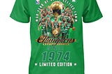 Boston Celtics 50 Years Of Being Celtics Fan Since 1974 T-Shirt