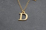 Stainless Steel Layered Necklace Custom Rose Gold Plated D Necklace