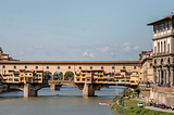 Photo of the Ponte Vecchio bridge in Florence