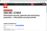 ISO 27002:2022 update