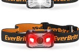 EverBrite Headlamps Rechargeable with Red Light - Outdoor LED Flashlight Head Lamps, Waterproof Dustproof Gear for Hiking Camping Essentials, 2 Pack