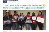 Working people fighting for their healthcare