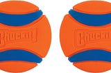 Chuckit Ultra Ball Dog Toy, Medium (2.5 Inch Diameter) Pack of 2, for breeds 20–60 lbs