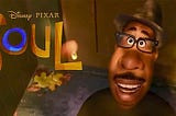 A man looking up with wonder. An image from Disney/Pixar’s “Soul”.