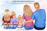 Family Clipart, Father's Day, Mom Day Graphic Illustrations