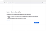 secure connection failed