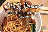 Jing Ting Restaurant City Of Dreams | Northern Chinese Experience