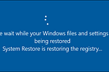 System Restore on Windows
