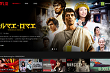 SVOD platform Netflix Japan homepage, featuring localized content such as Thermae Romae.