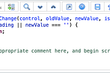 The Script Field in Client