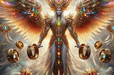 lucifer covered in gemstones exuding power