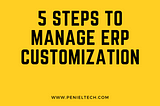 5 steps to manage ERP Customization