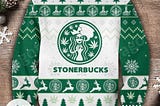 “Stonerbucks” Weed Ugly Christmas Sweater: A Hilarious Holiday High