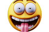 Goofy ass emoji with the tongue sticking out of the mouth.