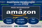 Amazon Summer Internship 2022 in the USA – Fully Funded