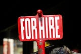 For Hire sign