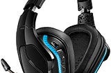 Logitech G935 Wireless DTS:X 7.1 Surround Sound LIGHTSYNC RGB PC Gaming Headset — Black/Blue