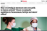 Artikel in De Morgen: hoe een tweezijdige boodschap ingezet kan worden om vaccinatietwijfelaars te…