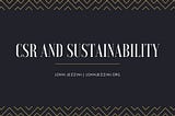 John Jezzini on CSR and Sustainability