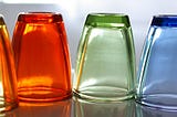 Colorful drinking glasses