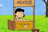 Advice booth (Lucy from Peanuts)