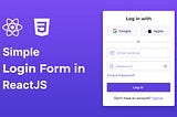 Create A Responsive Login Form in ReactJS and CSS