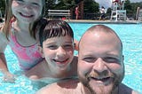 This time the pool was open! Weekend saved #dadlife #family #splishsplash #dcnr #neshaminystatepark