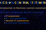 Selection Control Statement in python