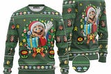 Santa Mario Christmas Xmas Ugly Sweater, Santa Claus in Super Mario Games