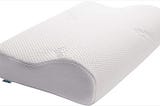 TEMPUR Oreiller ergonomique pour dormir sur le côté et sur le dos, Mousse viscoélastique à mémoire de forme, Blanc, M (50 x 31 x 10/7 cm)