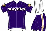 NFL Baltimore Ravens Cycling Jerseys (bib) Shorts Sets - 36.5 Cycling
