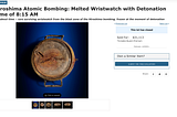 Hiroshima A-Bomb Watch Auction: Seeing Under the Clouds