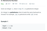 Solving Palindrome Number