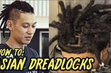 Photo of an Asian person with a caption “How to: Asian Dreadlocks”
