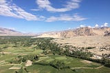 Ice-stupa and climate hero from Ladakh