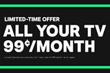 Hulu For only 99c a Month! Great deal!