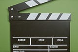 Film director’s slate or clapper.