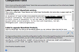 SharePoint Products Configuration Wizard Error where the password on SharePoint does not match the…