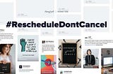 Join the Movement — #RescheduleDontCancel — HoneyBook