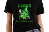 Happy St. Patrick’s Day Peace Green Garden Gnome with Lucky Shamrocks T-shirt / Long Sleeve Shirt /…