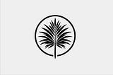 A Palm Leaves Logo Style Silhouette. Free