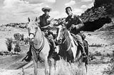 TV’s The Lone Ranger and Tonto riding horses